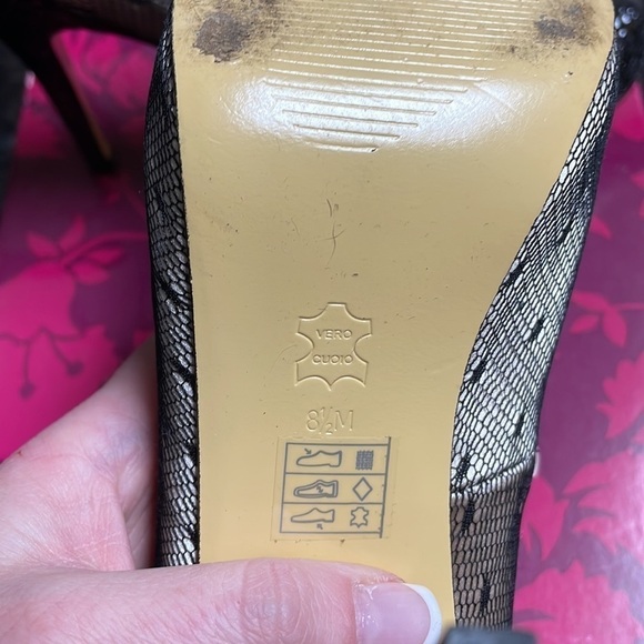 LULU Townsend Pumps 'Vivian' Fishnet & Sparkle Stiletto heel size 8.5 - Picture 6 of 11